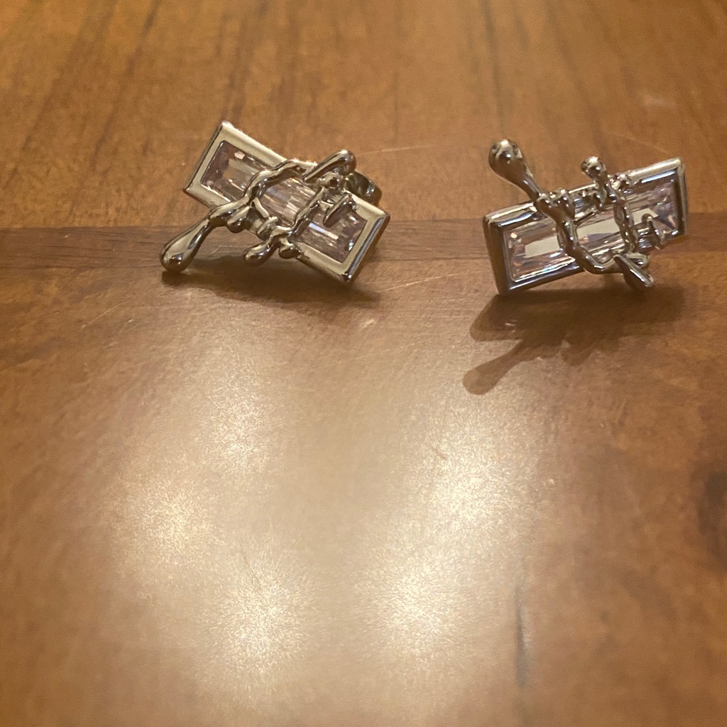 Elegant Silver Crystal Earrings